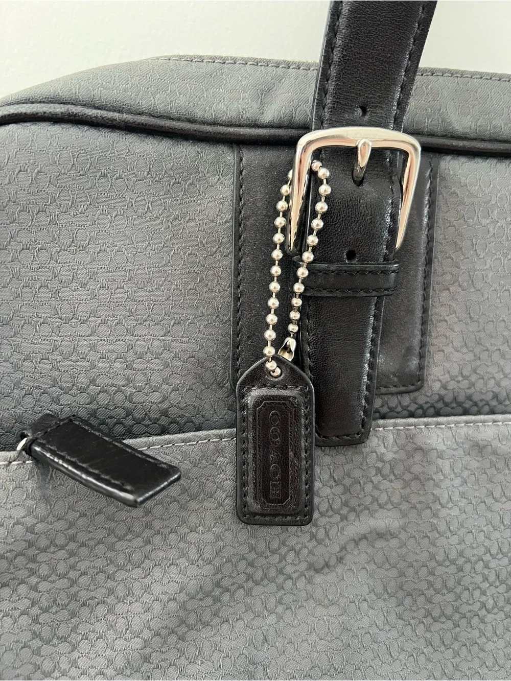 Coach Grey and Black Laptop Bag Briefcase